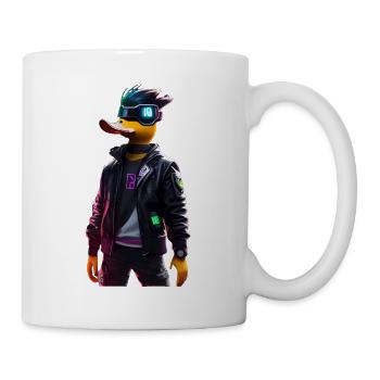Cyber Pato Duck Digitales Design - Tasse - Weiß - Rechts