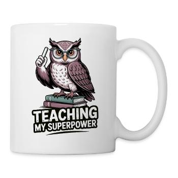 Power Owl unterrichten - Tasse - Weiß - Rechts