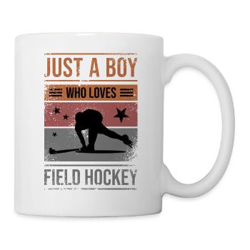 T-shirt de hockey sur gazon pour garçons - Mug blanc - blanc - Droite