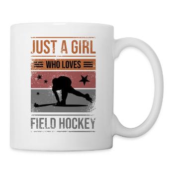 Feldhockey T-Shirt Design für Girls - Tasse - Weiß - Rechts