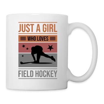 Feldhockey Just a Girl - Tasse - Weiß - Rechts