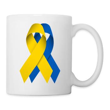 Deux rubans pour l'Ukraine - Mug blanc - blanc - Droite