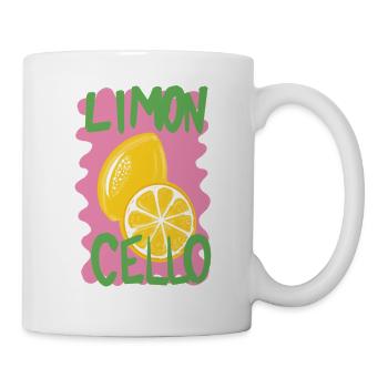 Design Citron et Cello en Style Ludique - Mug blanc - blanc - Droite