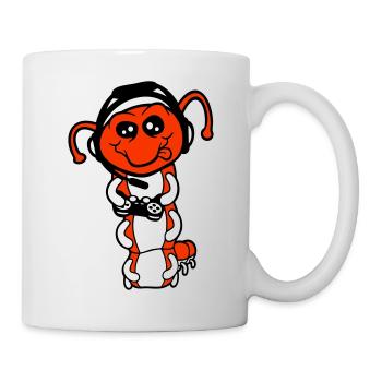 Gamer Caterpillar Nerd Gaming Controller Console Game - Mug - white - Right