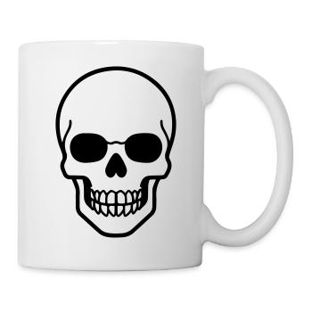 Bande dessinée squelette - Mug blanc - blanc - Droite