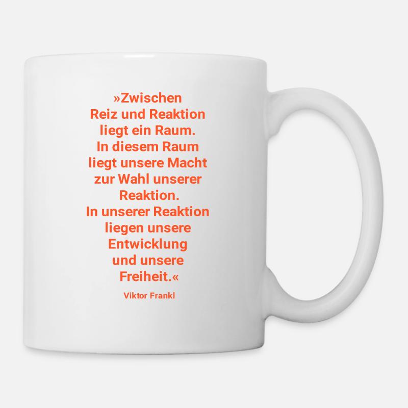 Espace de pensée - entre stimulus et réaction - Mug blanc - blanc