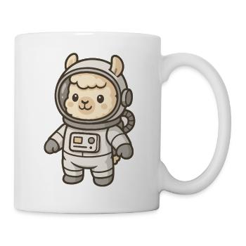 Imprimé mignon d'astronaute lama - Mug blanc - blanc - Droite