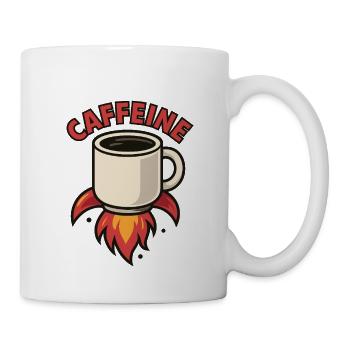 Fueled by Caffeine Coffee Design - Tasse - Weiß - Rechts