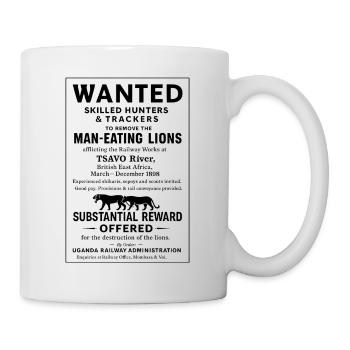 Historic Monsters - Menschenfresser von Tsavo - Tasse - Weiß - Rechts