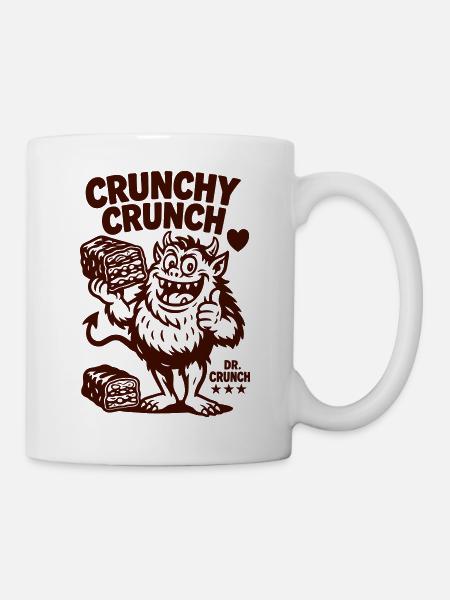 Monster mit Kuchenmotiv - Tasse - Weiß