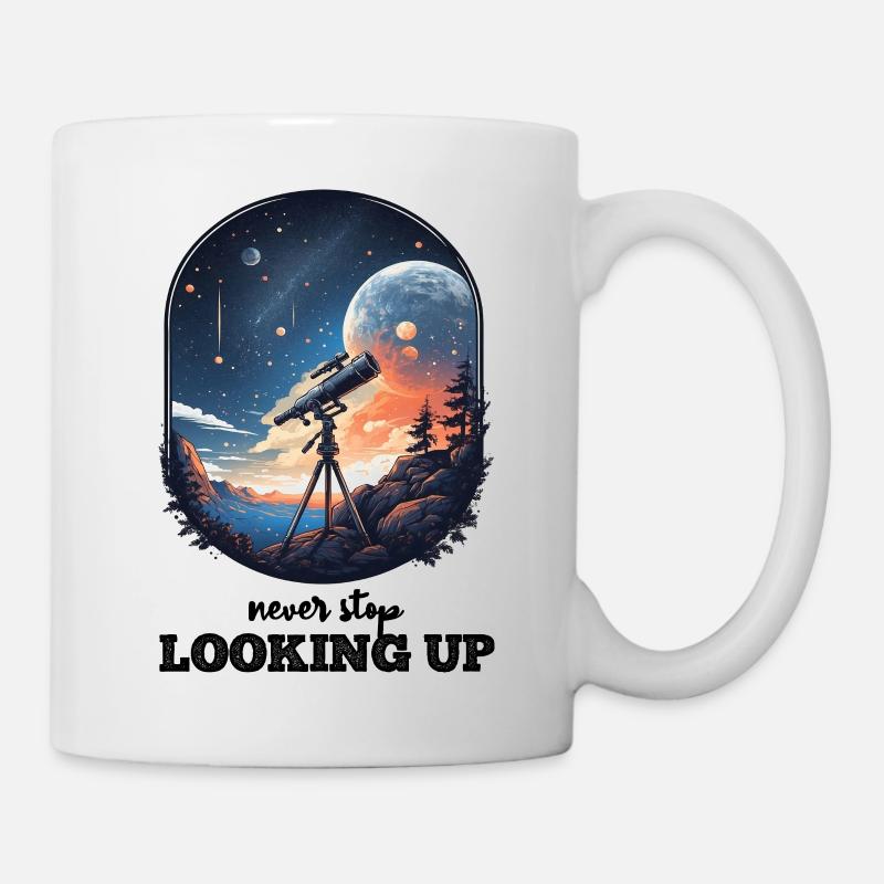 Never Stop Looking Up Espoir et Inspiration - Mug blanc - blanc