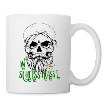 Skull with Edelweiss Folk Festival Beer Tent - Mug - white - Right