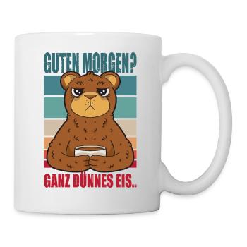 Bonjour très mince glace bureau humour dictons - Mug blanc - blanc - Droite