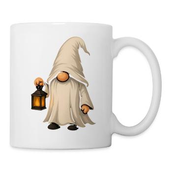 Nain de jardin mystique avec lanterne - Mug blanc - blanc - Droite