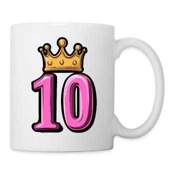 Couronne à 10 chiffres - Mug blanc - blanc - Droite