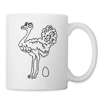Autruche - Mug blanc - blanc - Droite