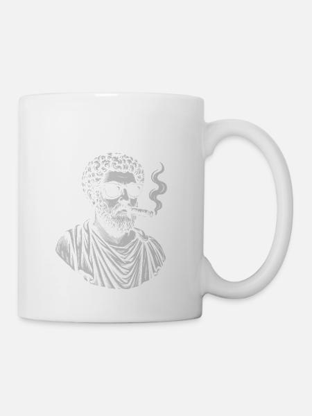 Marcus Aurelius Klassischer Philosoph Porträt - Tasse - Weiß