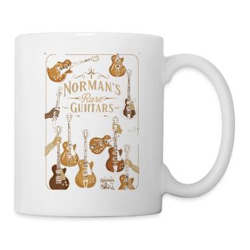 Normans seltene Gitarren Vintage-Illustration - Tasse - Weiß - Rechts