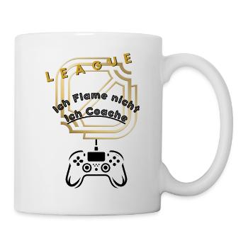 Ich flame nicht ich Coache - Tasse - Weiß - Rechts