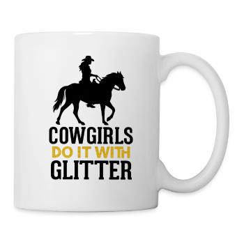 Westernreiterin Spruch Westernpferde  - Tasse - Weiß - Rechts