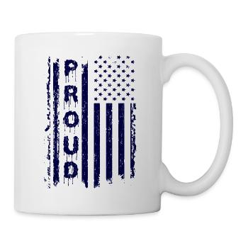 American flag with graffiti style - Mug - white - Right
