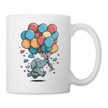 Ballon Elefant Fantasie - Tasse - Weiß - Rechts
