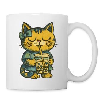 Bubble Tea Cat Cozy Charm - Mug - white - Right