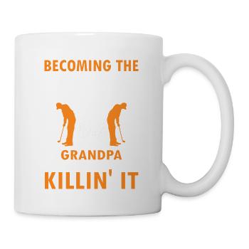 Funny Lady Golfer Knows How to Swing - Mug - white - Right