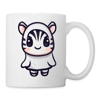 Zèbre Halloween fantôme - Mug blanc - blanc - Droite