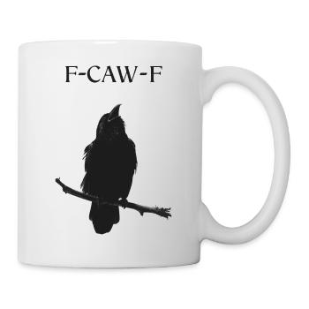 Rabe auf Ast F-Caw-F - Tasse - Weiß - Rechts