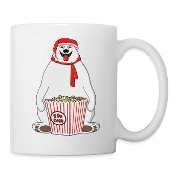 Polar Popcorn Bear Santa - Mug - white - Right
