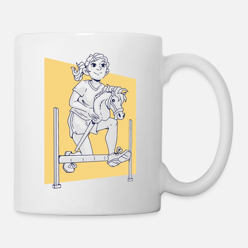Hobby Horse Equestrian Design - Mug - white