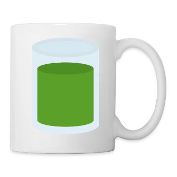 Grüner Saft im Glas - Tasse - Weiß - Rechts