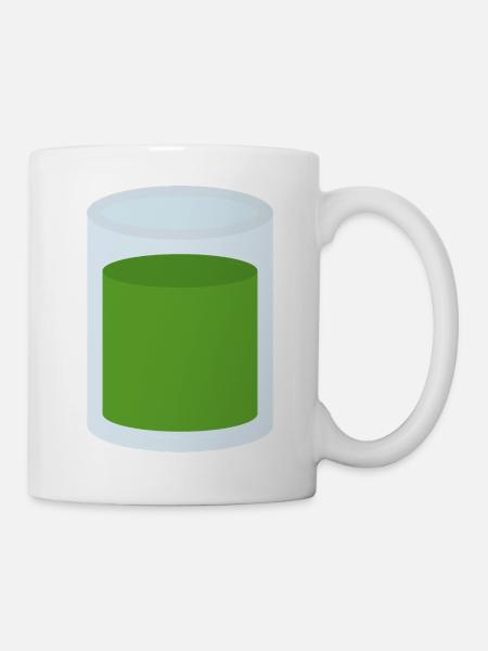 Grüner Saft im Glas - Tasse - Weiß