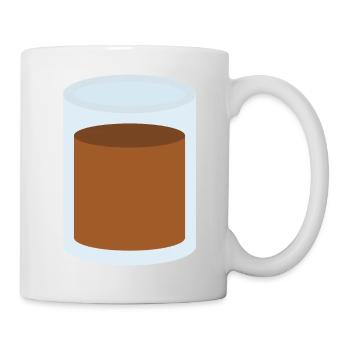 Kaffeeglas - Tasse - Weiß - Rechts