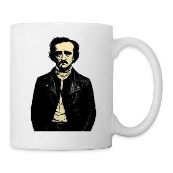 Edgar Allan Poe Noir Rebel Portrait - Mug - white - Right