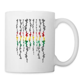 Rasta Ribbon Grayscale Stripes - Mug - white - Right