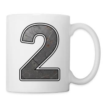 Deux Metal Texture Scratch Art - Mug blanc - blanc - Droite