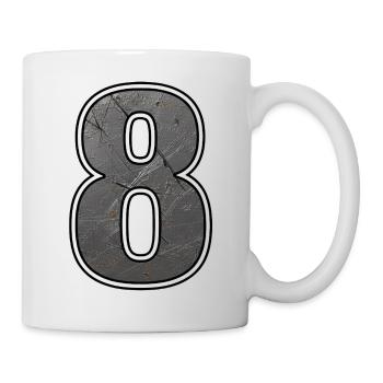 Weathered Eight Metal Texture - Mug - white - Right
