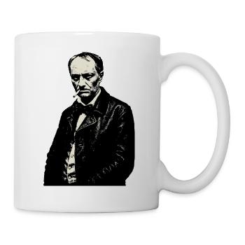 Noir Charles Baudelaire Portrait Cigarette - Mug - white - Right
