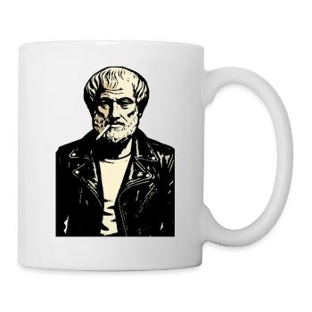 Aristoteles Antiker Philosoph Noir Rebell Porträt - Tasse - Weiß - Rechts