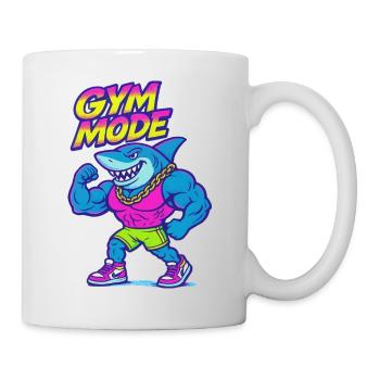 Gym Fashion Shark Muscle Hero - Mug - white - Right