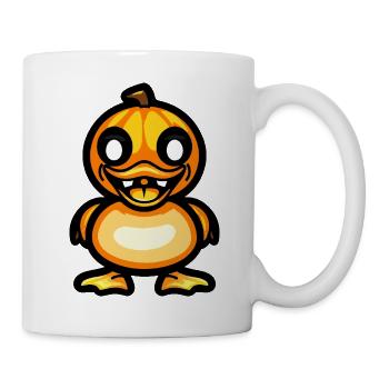 Canard Halloween Bande dessinée drôle - Mug blanc - blanc - Droite