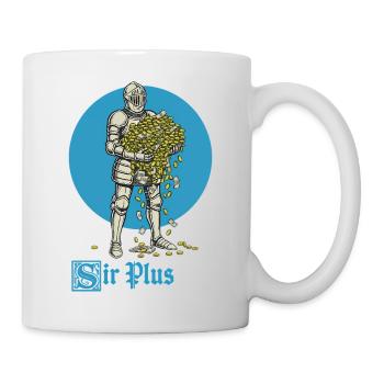 Sir Plus Knight Funny Renaissance Faire Men LARP - Tasse - Weiß - Rechts