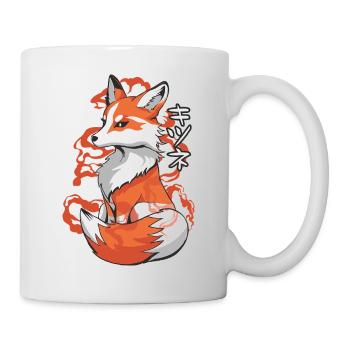 Vibrant Fox Ukiyo Style - Mug - white - Right