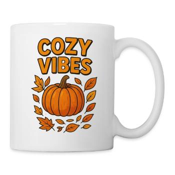 Kuschelige Herbststimmung Kürbis - Tasse - Weiß - Rechts
