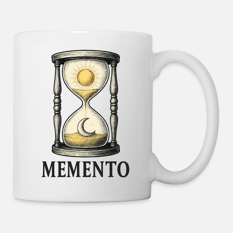 Memento Hourglass Sun and Moon - Mug - white