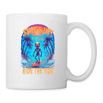 Alien Surfer - Mug - white - Right