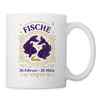 Sternzeichen Fische - Tasse - Weiß - Rechts