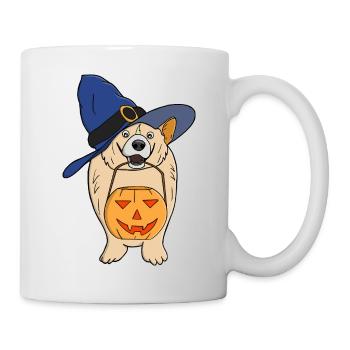 Kürbis Hexenhund - Tasse - Weiß - Rechts